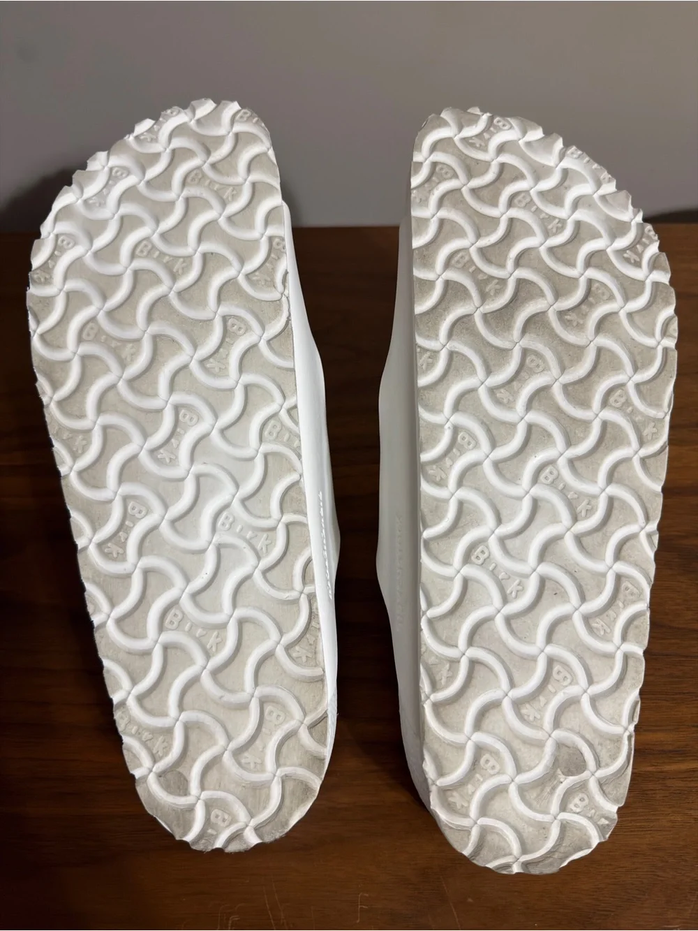 White Double-Buckle Slide Sandals Birkenstock Arizona Essentials EVA Size EU 40